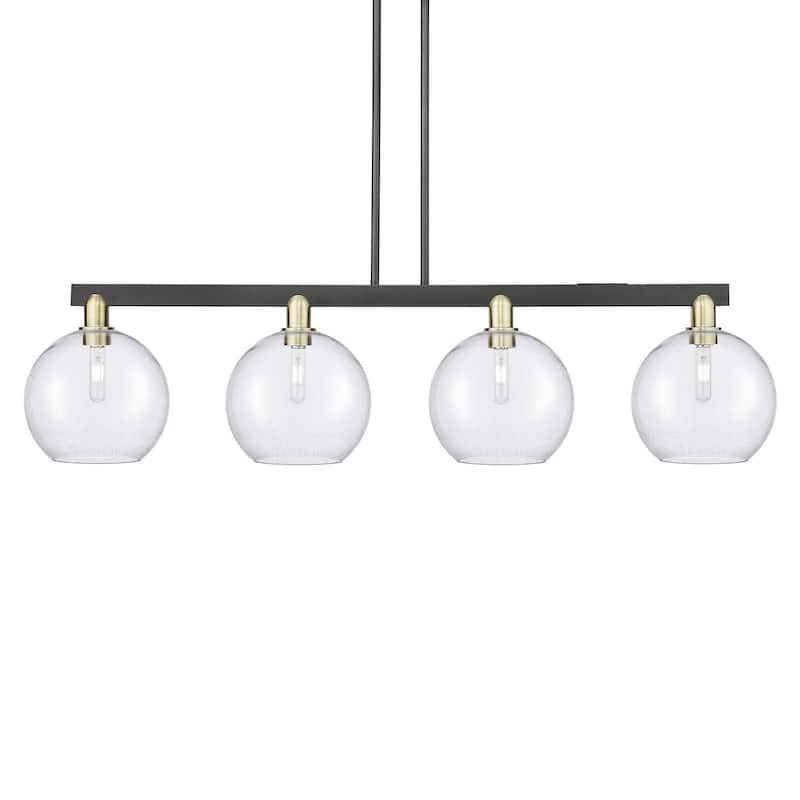Innovations Lighting 716-4I-13-53 Athens Linear Athens 4 Light 53" - Black Antique Brass / Seedy