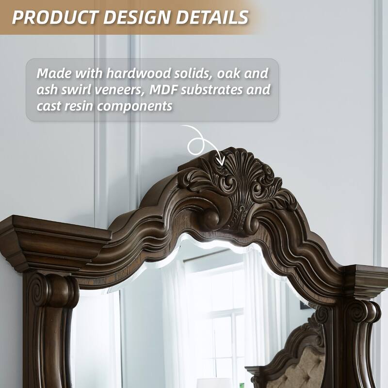 Signature Design by Ashley Maylee Dark Brown Dresser and Mirror