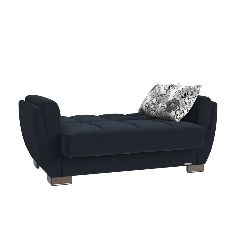 Collection Upholstered Convertible Loveseat With Storage