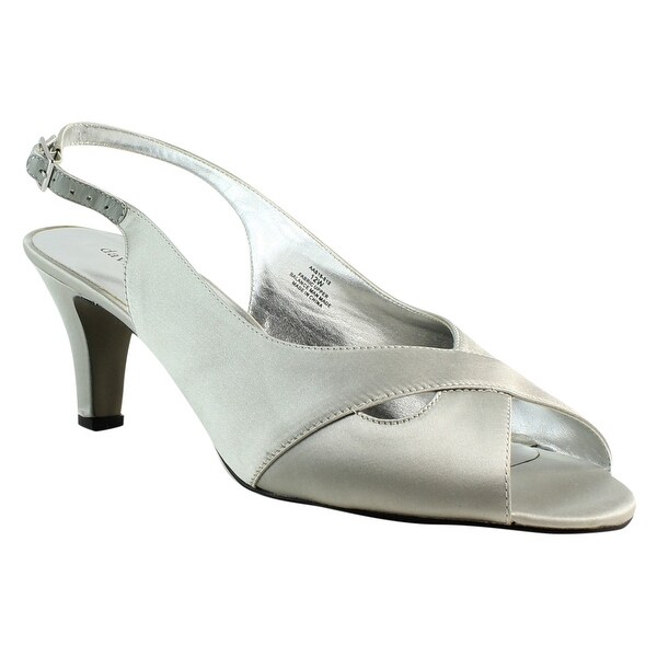 womens size 12 wide silver shoes