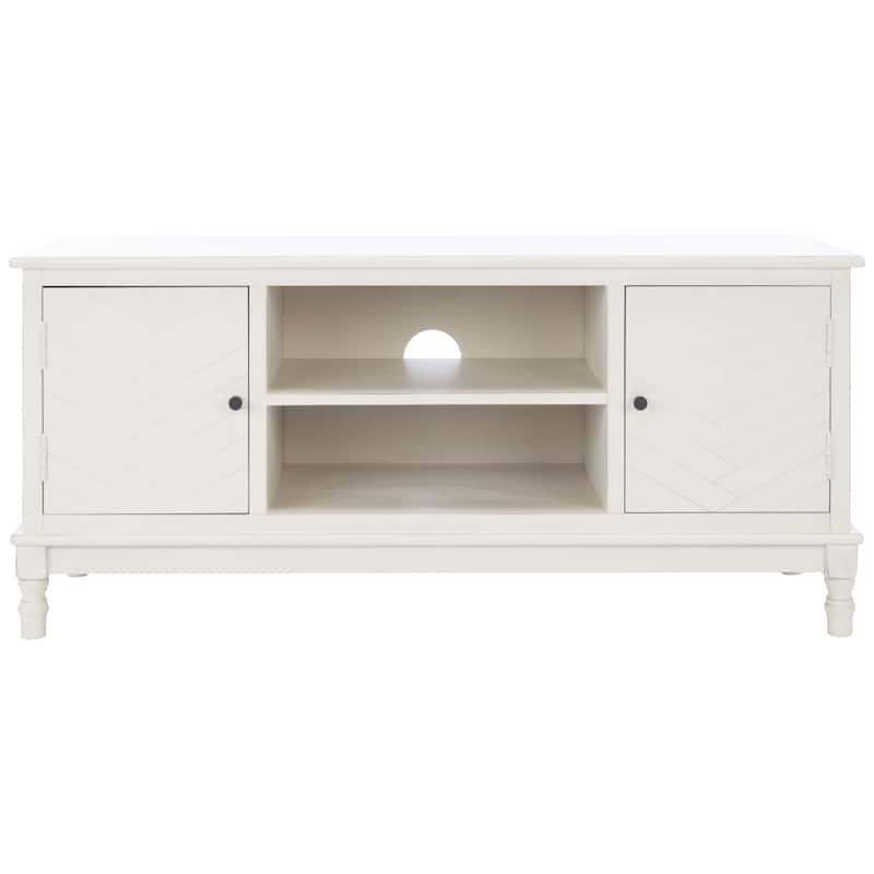 SAFAVIEH Magnolia 2-Door 2-Shelf Storage TV Media Stand - 47.3" W x 15.8" L x 20" H