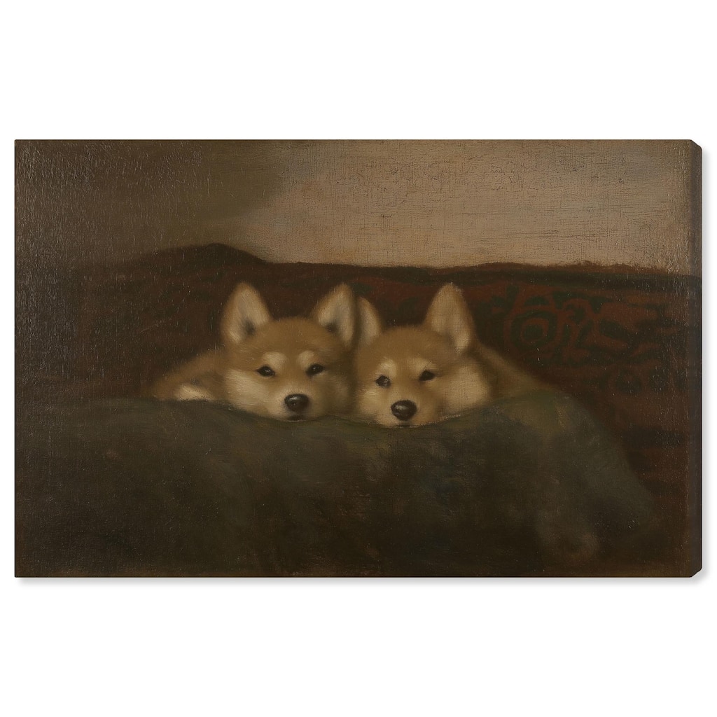 Rustic Dog Days Canvas by Art Remedy, Gallery Wrapped