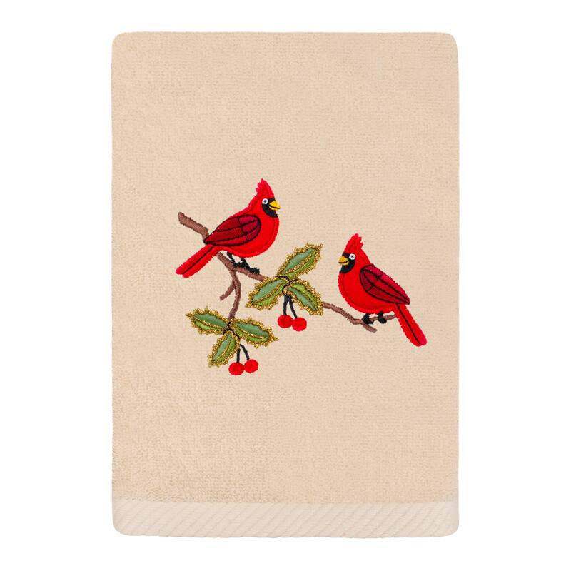 Authentic Hotel and Spa Christmas Red Pair Hand Towel - Sand