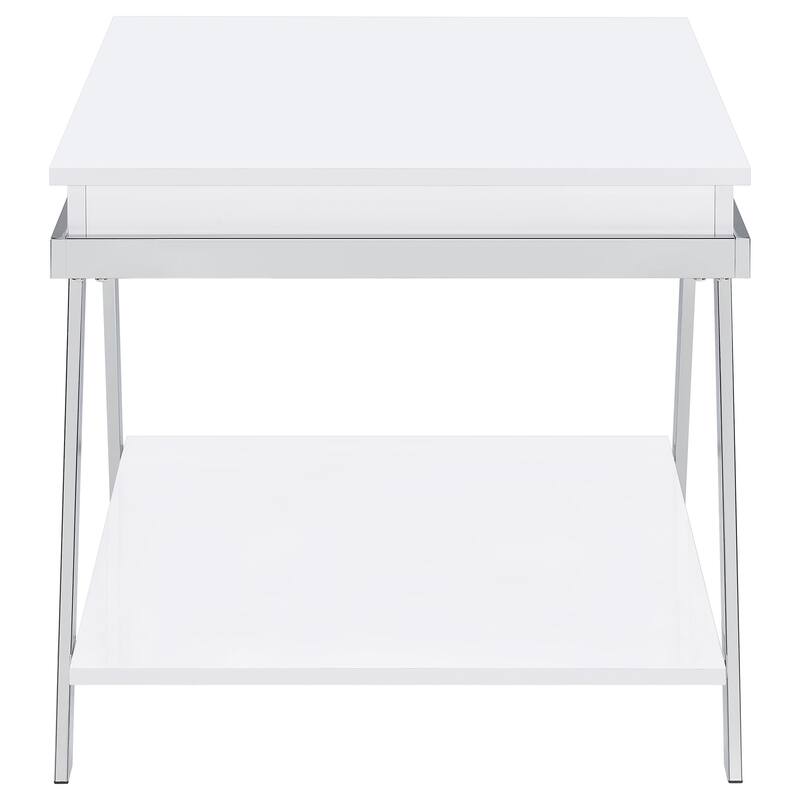 Marcia Coffee And End Table Set White High Gloss