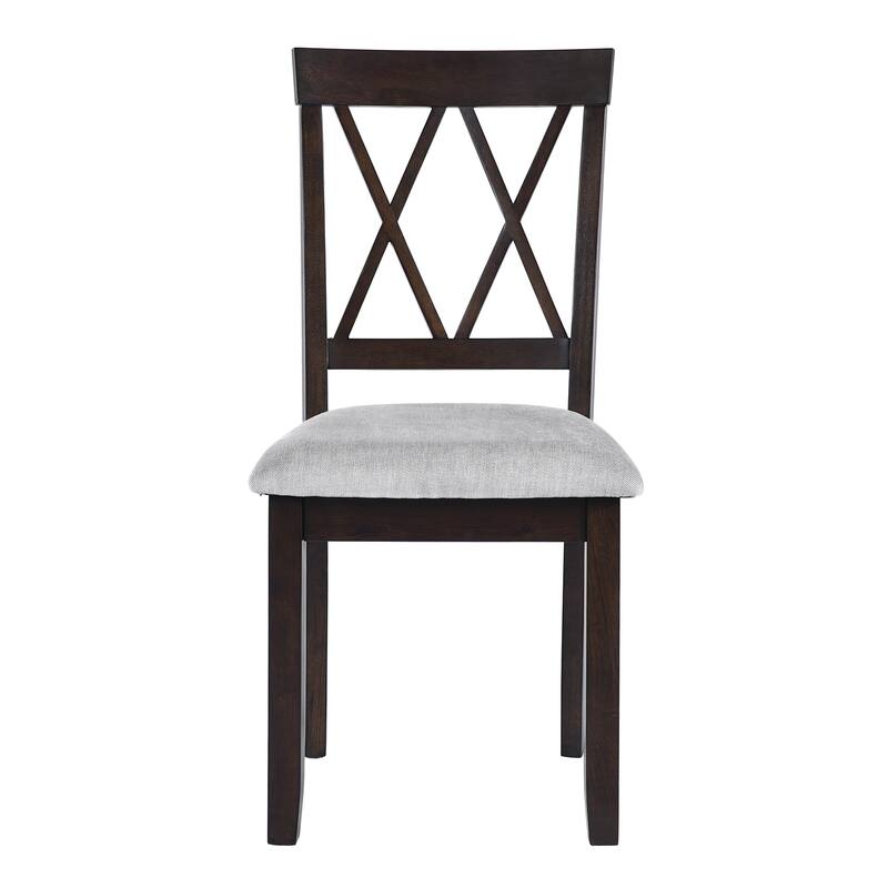 Roomfitters 3 Piece Drop Leaf Dining Table Set, Kitchen Dining Set with Folding Table and 2 Upholstered Chairs