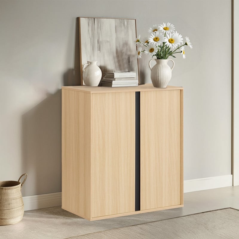 Spruce & Spring 31.5" Modern Industrial Sideboard Cabinet Storage Cabinet