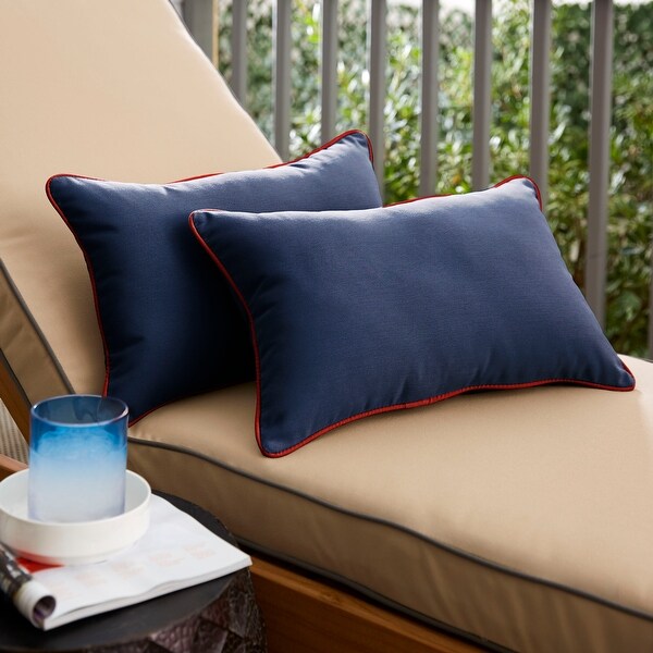 Navy and on sale red outdoor pillows