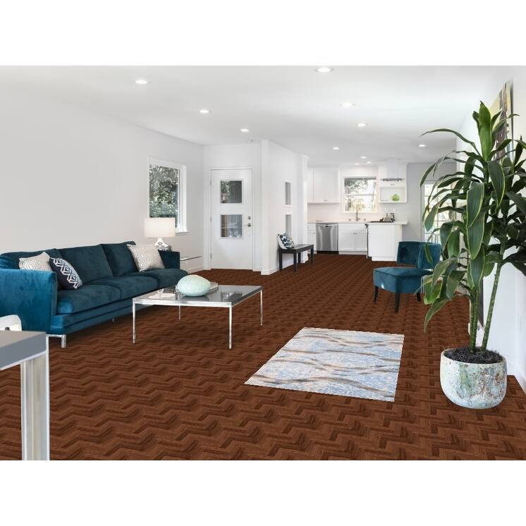 All-Over Striped Abstract Modern Accent Rug Handmade Wool Carpet - 2'8"x 4'8"