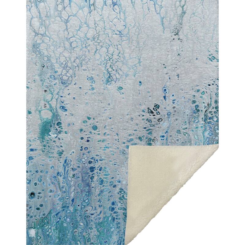Premium Machine Washable ASB63 Abstract Modern Sherpa Throw Blanket