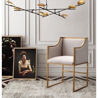 Giselle cream new arrivals velvet dining chair