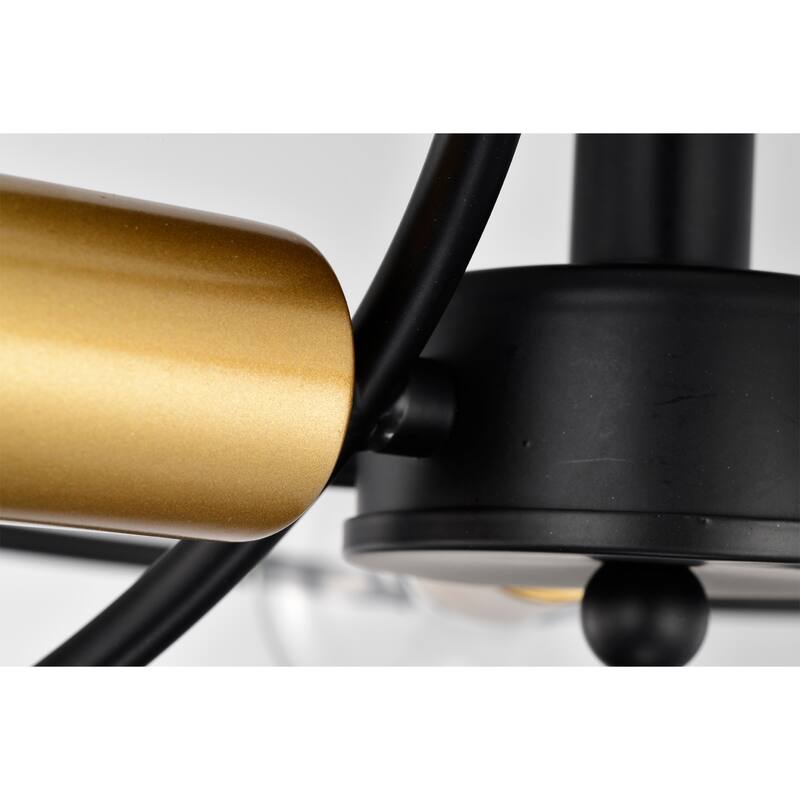 Lucina Semi Flush Mount Ceiling Light Matte Black Finish 3-Light - N/A