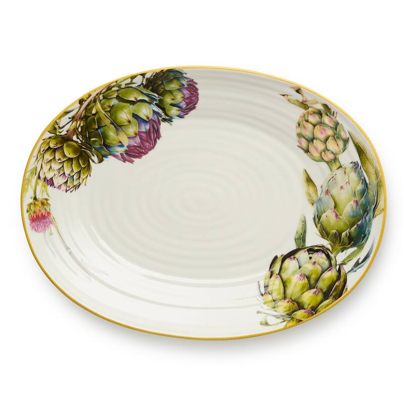 Certified International Verdura Oval Platter 16" x 12" - 16"W x 12"D x 1.5"H