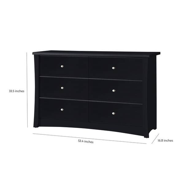 Storkcraft Crescent 6 Drawer Chest Durable Stylish And Elegant Storage Solution With 6 Spacious Drawers Overstock 25685879 Grey