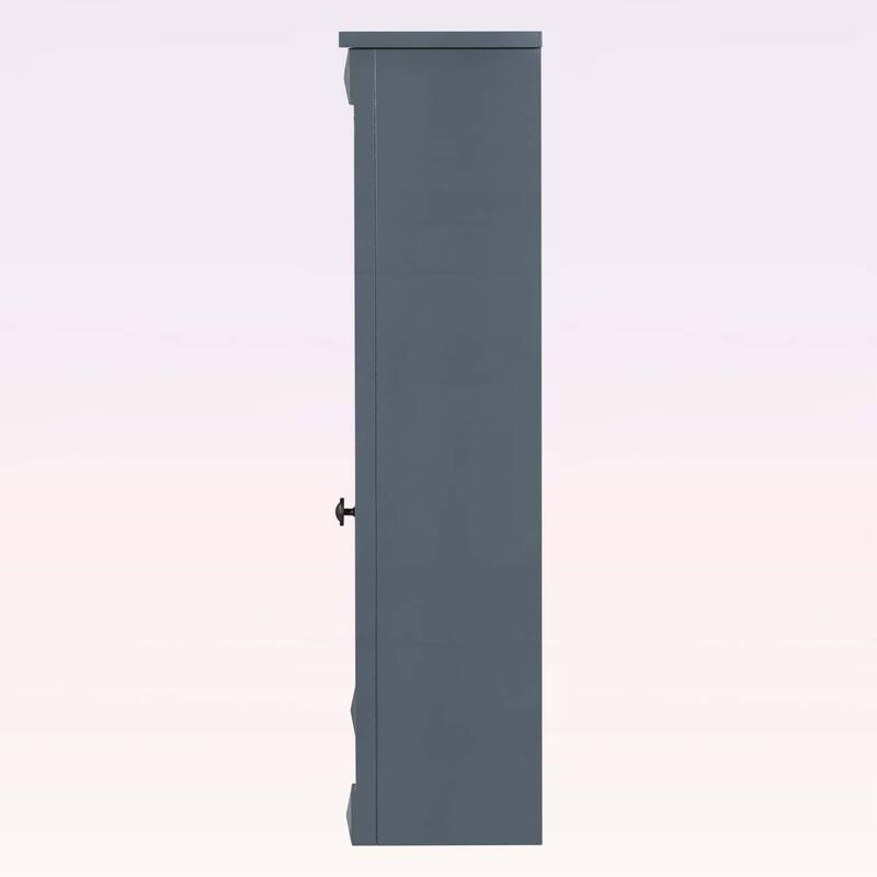 35'' x 28'' Wall Mounted Bathroom Storage Cabinet with Mirror,6 Open Shelves
