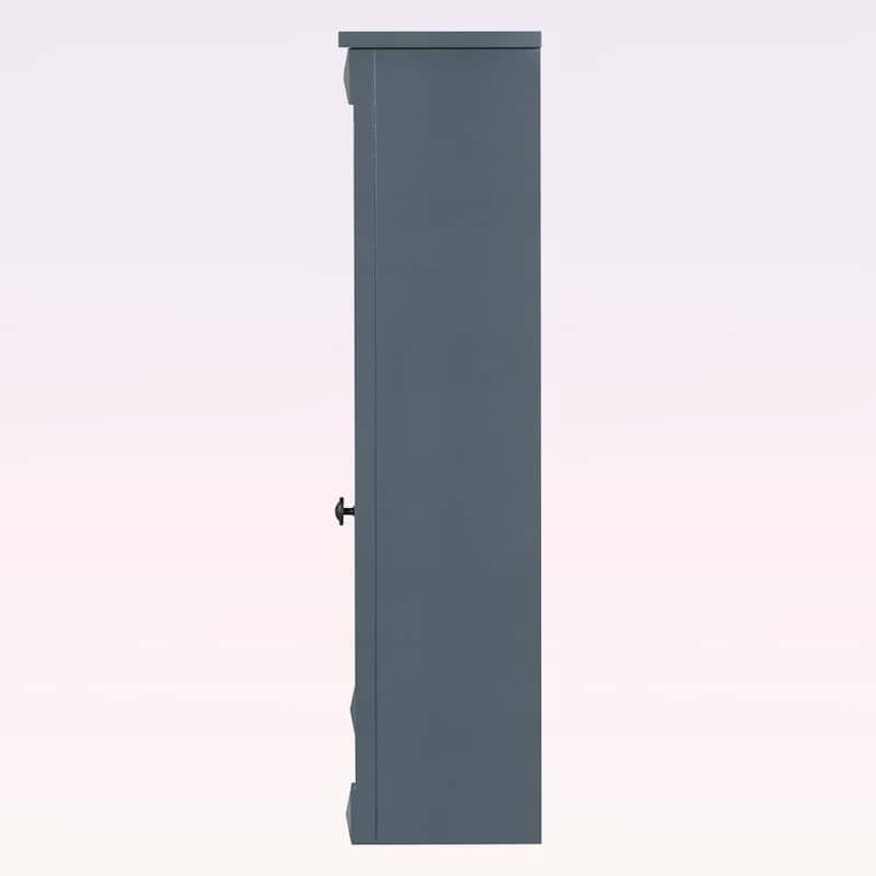 Functional Design Wall Mounted Bathroom Storage Cabinet with Mirror,6 Open Shelves,for Enhanced Organization