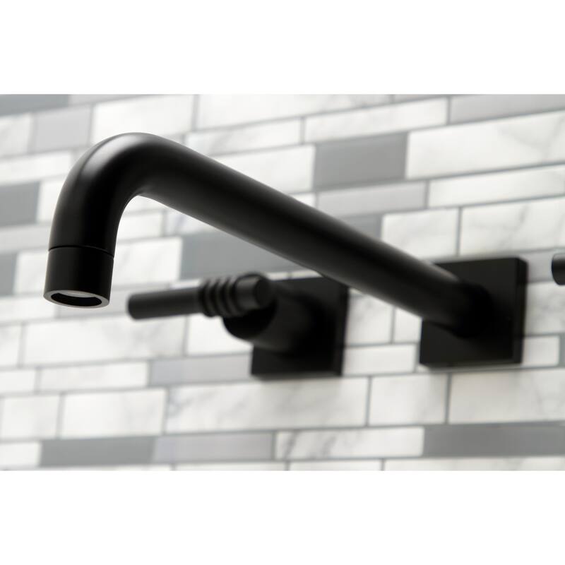 Kingston Brass Milano 3-Hole Wall Mount Roman Tub Faucet