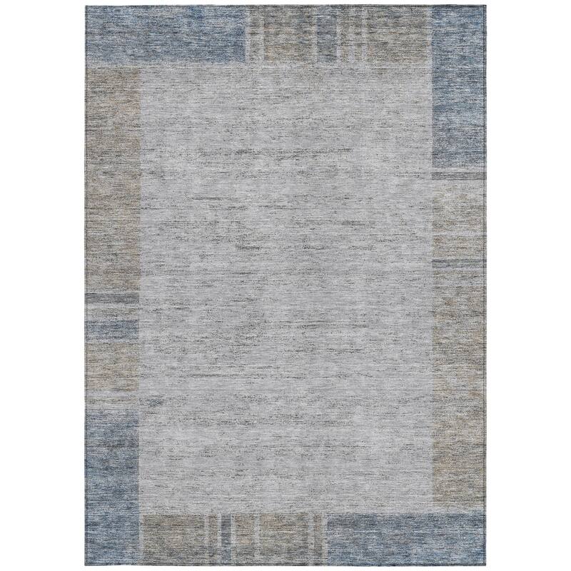 HomeRoots Geometric Transitional Rectangle Outdoor Rug