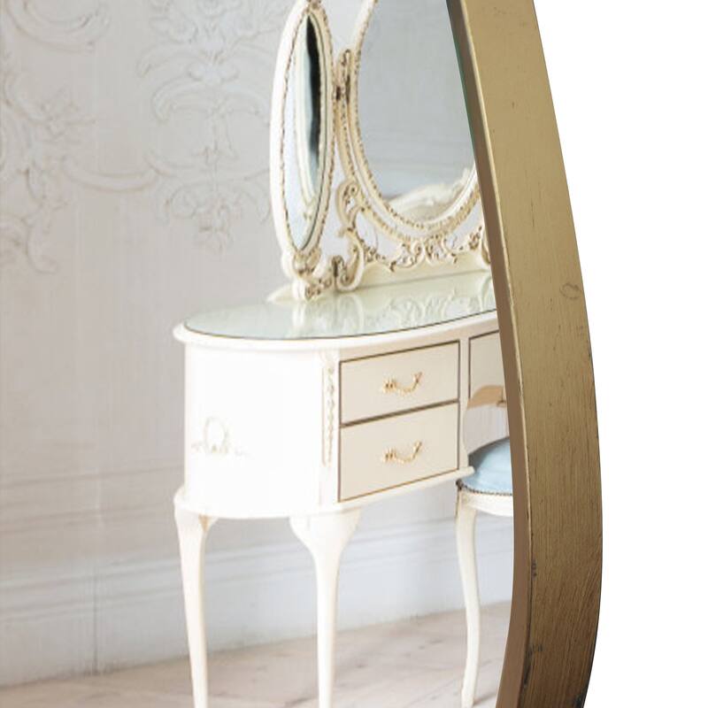 Classic Antique Arched Mirror Hanging or Leaning Against Wall