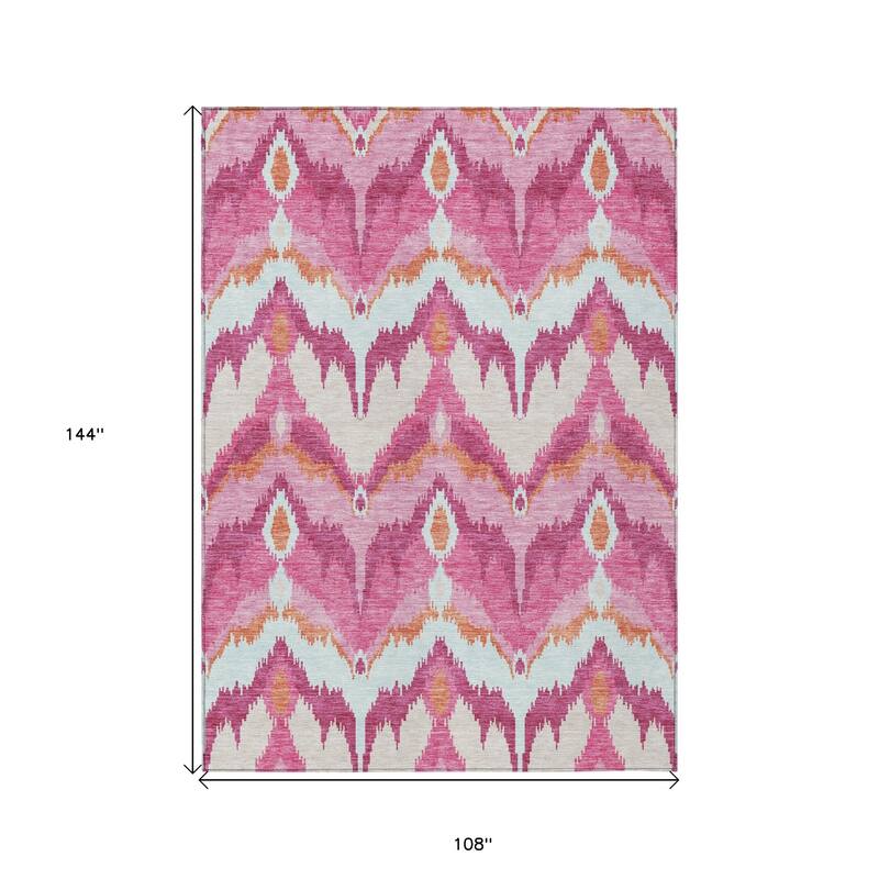 HomeRoots Ikat Transitional Rectangle Outdoor Rug