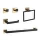 preview thumbnail 16 of 32, PROOX 5 Piece Bathroom Hardware Sets Black Gold