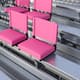 2 Pack 500 lb. Rated Lightweight Stadium Chair-Handle-Padded Seat - Pink
