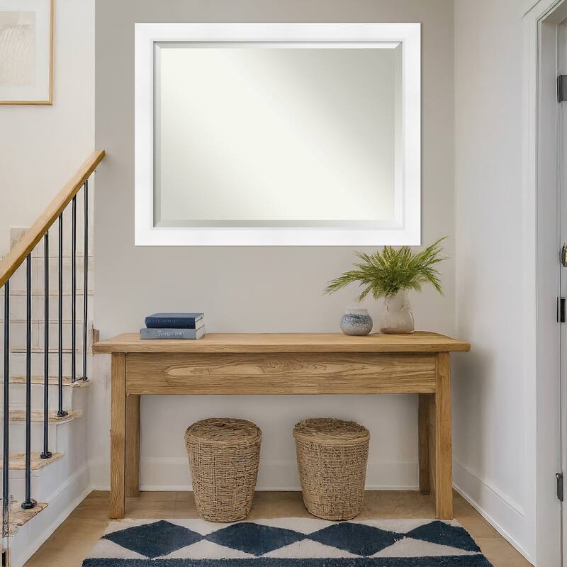 Sloped Beveled Framed Wall Mirror