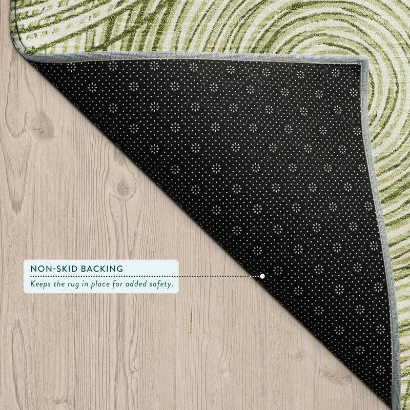 Machine Washable Indoor/ Outdoor Modern Pune Chantille Rug