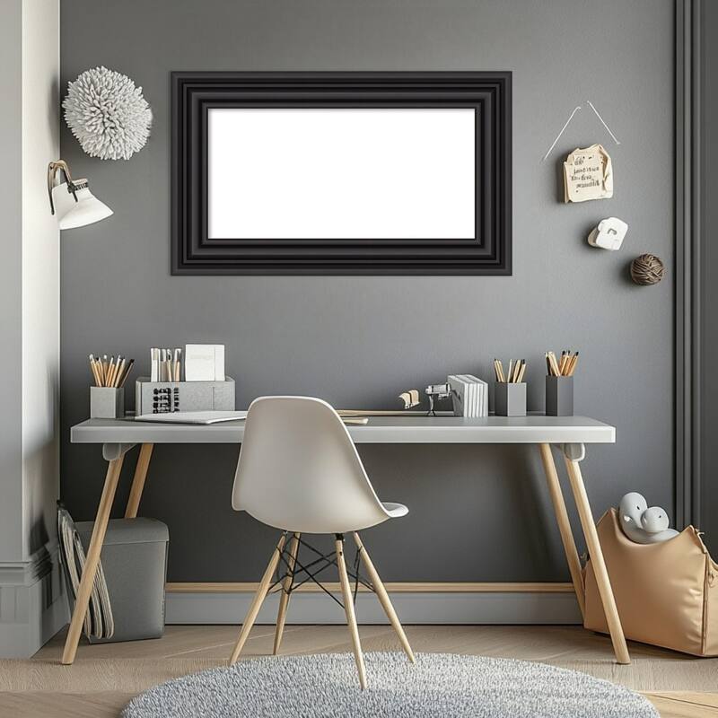 Amanti Art Colonial Black Framed Dry Erase Magnetic Board