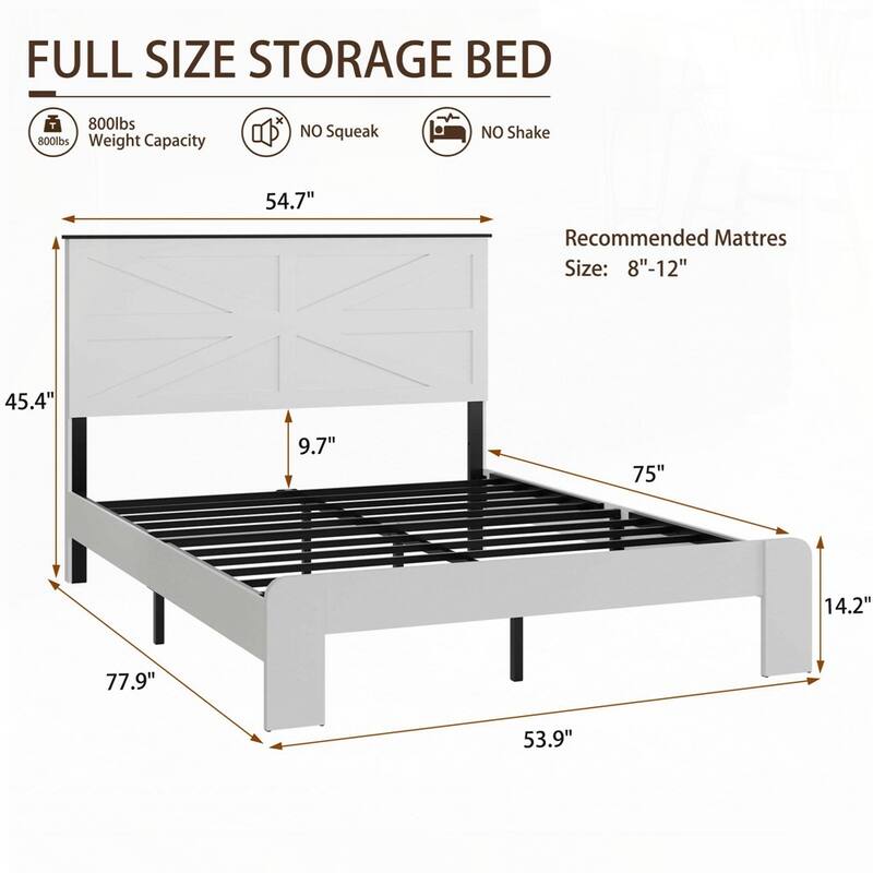 Noise Free Wood Platform Bed Frame No Box Spring Needed and Easy Assembly Too