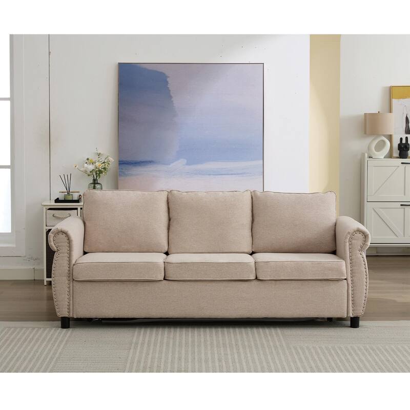 81.5" 2-in-1 Queen Convertible Sleeper Sofa Bed