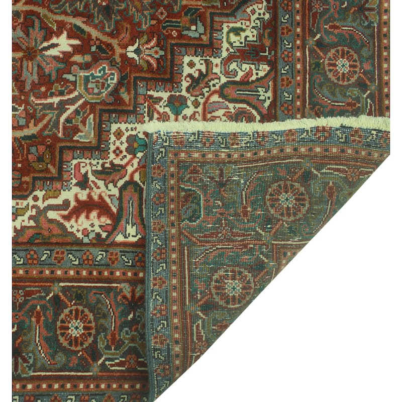 Fine Vintage Heriz Hjalmar Burgundy/Charcoal Rug - 6'7" x 9'2"