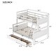 preview thumbnail 15 of 20, Twin Over Full Bunk Bed with 2 Storage Drawers & Ladder, Wood Bunkbed Frame Can Be Divided into 2 Beds for Kids Teens Bedroom