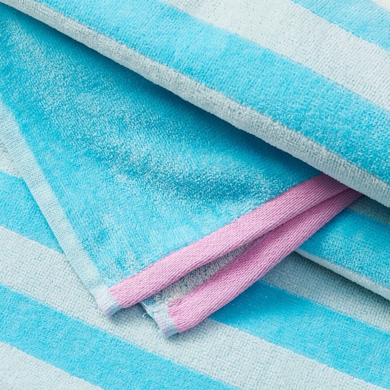 Linery & Co. 100% Cotton Jacquard 2 Pack Summer Beach Towels