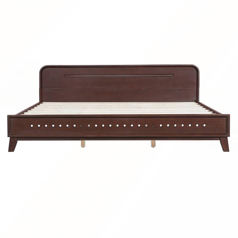 Pine Solid Wood Bed with Timeless Design Easy Assemble