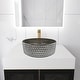 preview thumbnail 74 of 78, Scotch Round Basin Glass Crystal Bathroom Vessel Sink in Multiple Colors 14" - Plated Silver