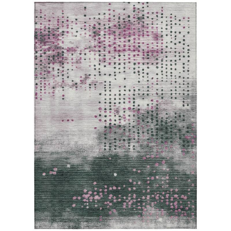 HomeRoots Geometric Transitional Rectangle Outdoor Rug
