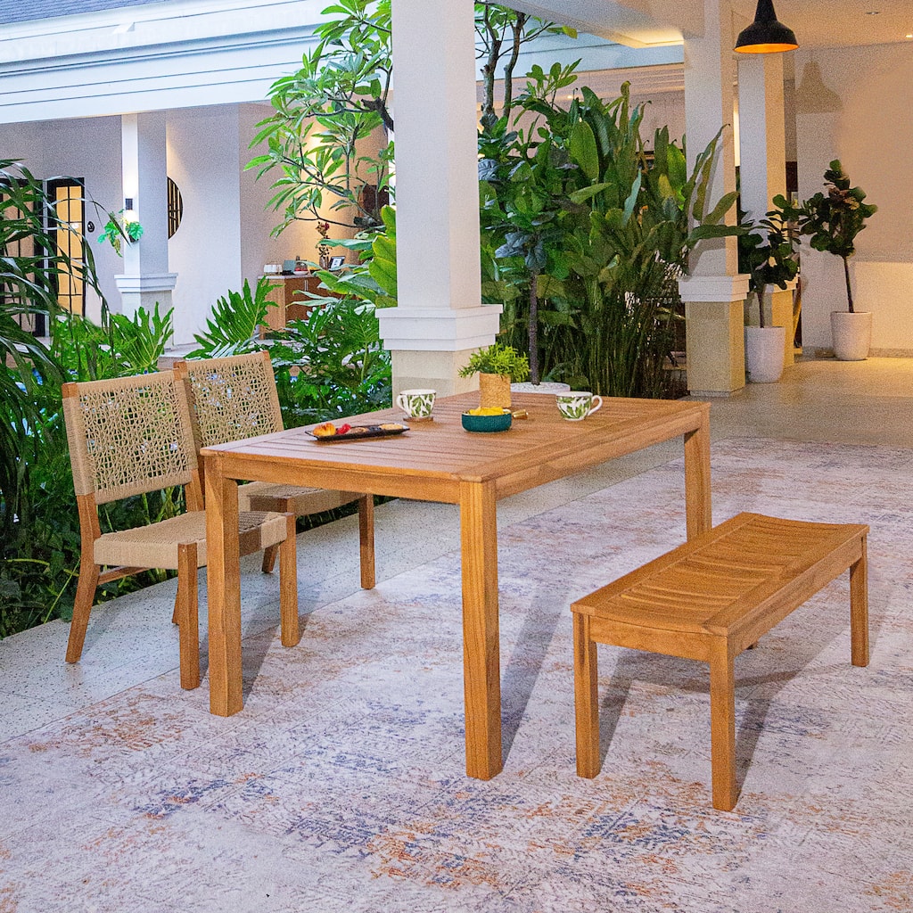 Cambridge Casual Nassau 4-piece Teak Outdoor Dining Set