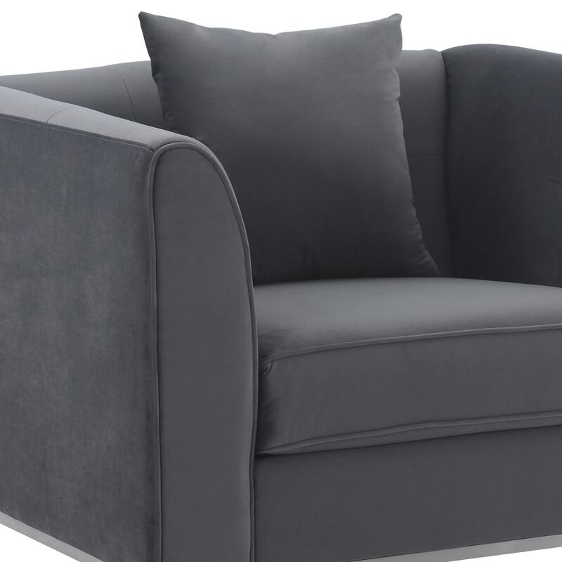 Everest Velvet Upholstered Sofa Accent Chair