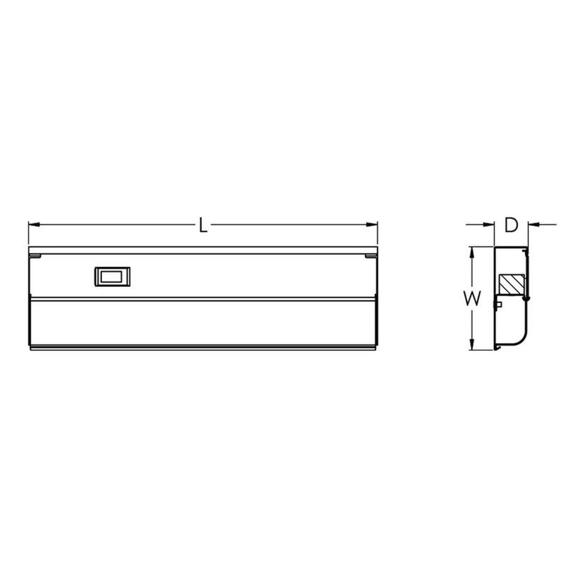 Led T5L 42-inch ADA White LED Under Cabinet, White Acrylic Shade