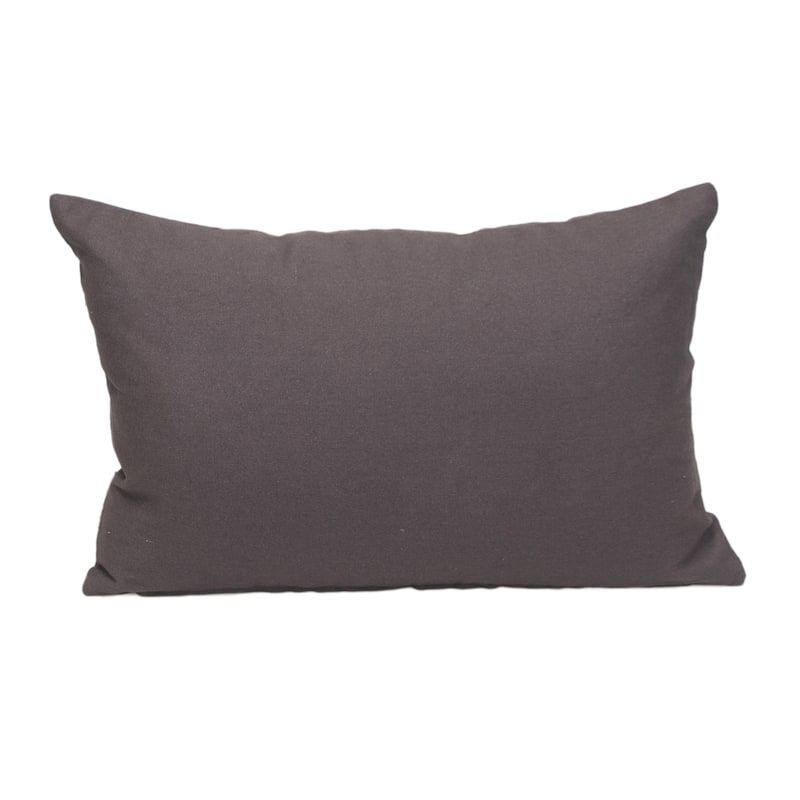 HomeRoots 12" X 18" Gray Cotton Throw Pillow