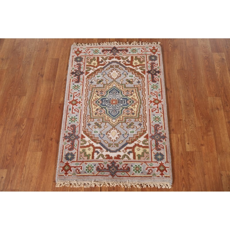 Grey Heriz Serapi Oriental Area Rug Handmade Wool Carpet - 2'0"x 3'0"