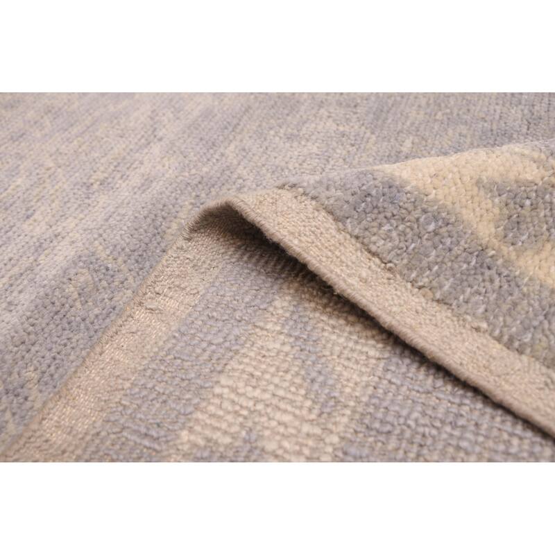 ECARPETGALLERY Hand-knotted Modern Oushak Grey Wool Rug - 8'1 x 9'10