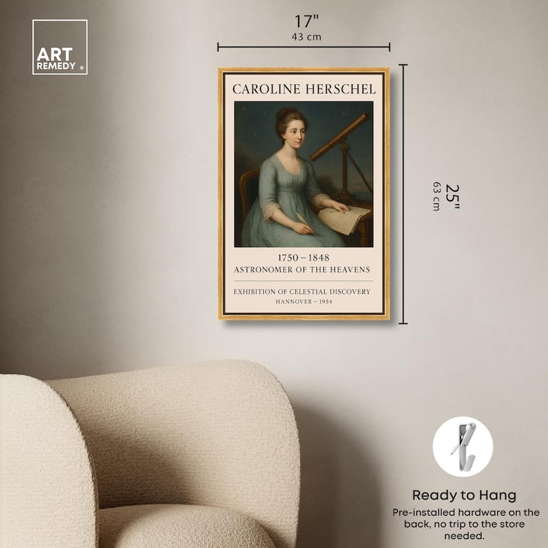 Early Female Astronomer Canvas by Art Remedy