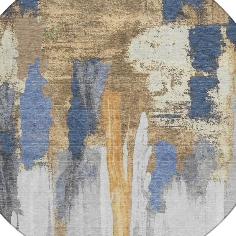 HomeRoots Abstract Transitional Rectangle Outdoor Rug