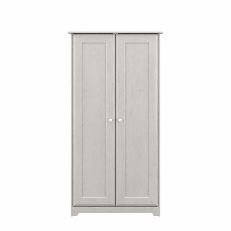 Cabot Espresso Oak Tall Storage Cabinet with Doors - 31.38"L x 16.30"W x 61.14"H
