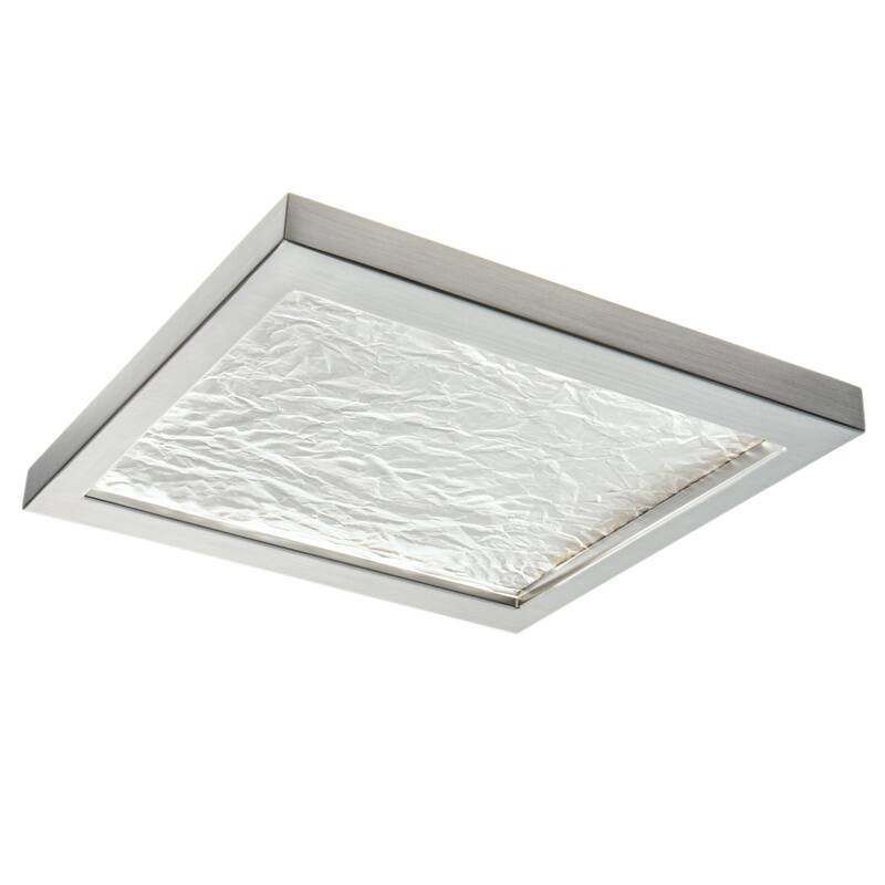 For-Square LED Flush Mount Light - Satin Brass - Brushed Nickel
