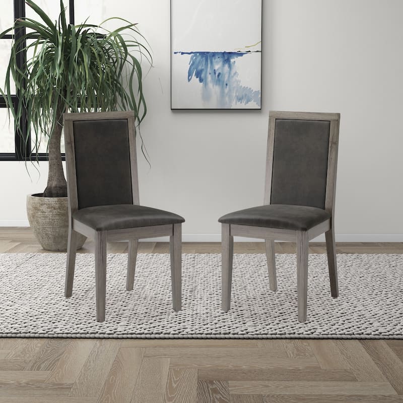 Dining Chairs Set of 2 Wood Dining Room Chair with MDF Sponge Back - 17.71"L * 15.15"W * 37.40"H