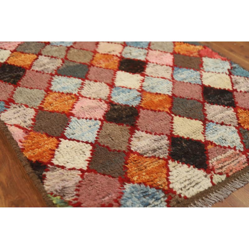 All-Over Trellis Moroccan Oriental Runner Rug Handmade Wool Carpet - 2'7" x 10'1" - 2'7" x 10'1" - Multi-Color
