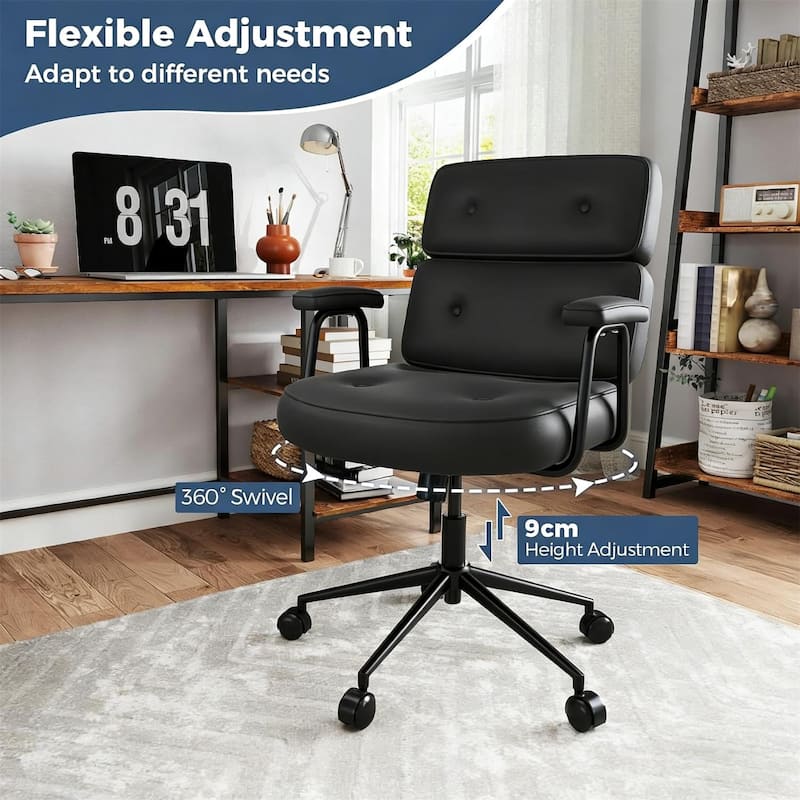 Ergonomic Home Office Desk Chair, Computer Chair with Lumbar Support Executive Task Armrests Chair