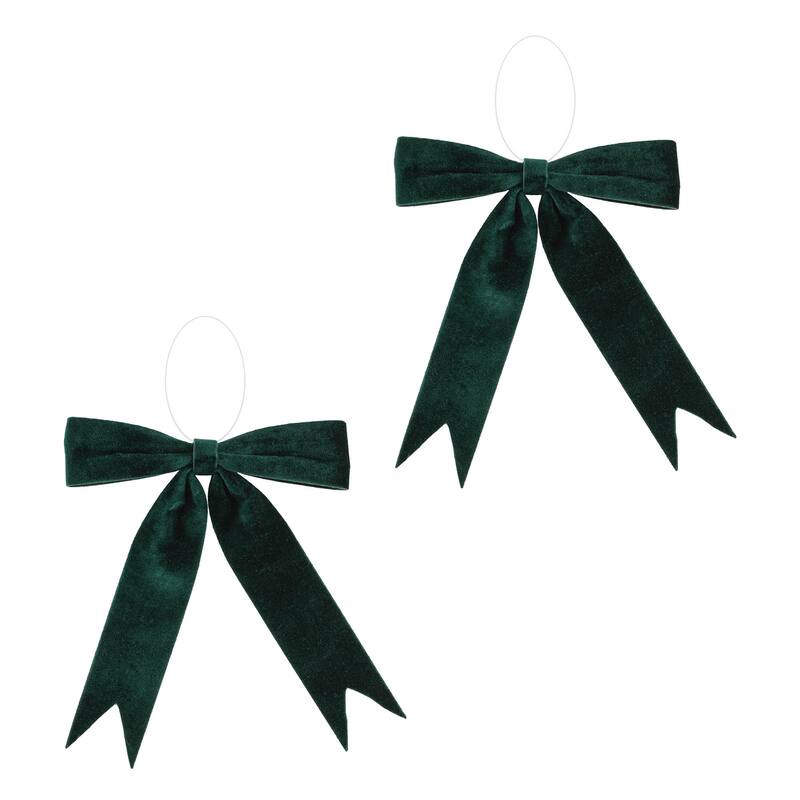 Emerald Green Holiday Bow (Set of 2)